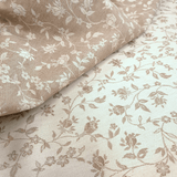 Tovagliato Fiandra di Cotone H 180 cm - FIORELLINI NOCCIOLA