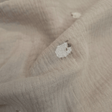 Mussola di Cotone Doppia Garza H 140 cm - PECORELLE/FANGO