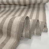 Torchon en Lin Mélangé H 58 cm - RAYURES BLANC LAIT