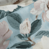 Cotone Fondo Panama H 280 cm - INCANTO DI PEONIE/AZZURRO