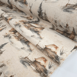 Tessuto Arredo Jacquard H 140 cm - LA CASETTA IN MONTAGNA/LUREX