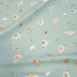 Tessuto Impermeabile H 145 cm - ELEFANTINI/MENTA