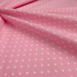 Coton Fantaisie - FLEURS ROSE FONCÉ - coupe minimum ou multiples de 25 x 290 cm