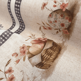 Tessuto per Tovaglie con abbassamento H 160 cm - PASQUA FIORITA/FIOCCHI BLU