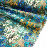 Velluto Digital H 140 cm - ACQUERELLO FONDO INDACO