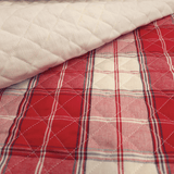 Trapuntato double face H 140 cm - QUADRO ROSSO/BLU