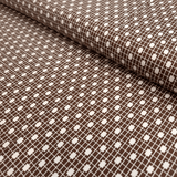 Cotone Americano H 110 cm - RETICOLO BIANCO/MARRONE