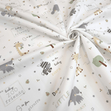 Piquet millerighe con stampa digitale H 150 cm - BABY ZOO FRIENDS