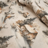 Tessuto Arredo Jacquard H 140 cm - LA CASETTA IN MONTAGNA/LUREX