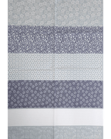 Asciugapiatti da ricamo in puro cotone - FANTASIA POLVERE/BLU