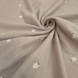 Mussola di Cotone Doppia Garza H 140 cm - PECORELLE/FANGO