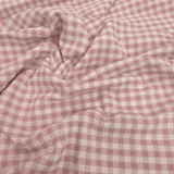 Tessuto Cotone H 140 cm - QUADRETTO ROSA CIPRIA