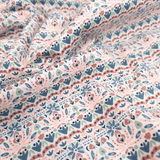 Cotone Americano H 110 cm - FANTASIA SALMONE/VERDE