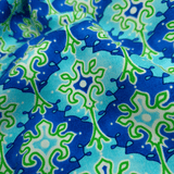 Cotone Americano H 110 cm - ARABESCO BLU/VERDE