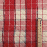 Trapuntato double face H 140 cm - QUADRO ROSSO/BLU