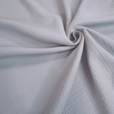 Mussola di Cotone Doppia Garza H 140 cm - GRIGIO