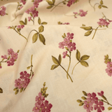 Cotone Americano H 110 cm - FIORELLINI ROSA ANTICO/PANNA