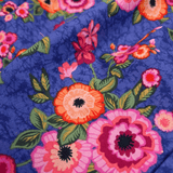 Cotone Americano H 110 cm - FIORI PRIMAVERA/VIOLA