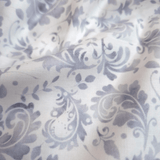 Cotone Americano H 110 cm - FOGLIE GRIGIE/BIANCO