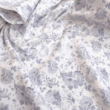 Cotone Americano H 110 cm - FOGLIE GRIGIE/BIANCO