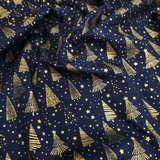 Cotone Natale H 140 cm - ALBERELLI DI NATALE/BLU NOTTE