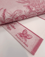 Asciugapiatti da ricamo in puro cotone - AROMATICHE BORDEAUX