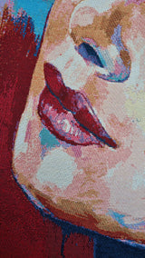 Garngefärbte Gobelin-Platte 120 x 70 cm – AUDREY HEPBURN