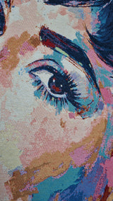 Garngefärbte Gobelin-Platte 120 x 70 cm – AUDREY HEPBURN