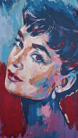 Garngefärbte Gobelin-Platte 120 x 70 cm – AUDREY HEPBURN