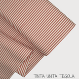 Collezione "Riga, quadretto e unito" H 180 cm - TEGOLA