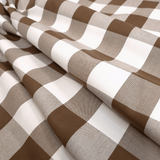 Tessuto Misto Cotone H 300 cm - QUADRO CIOCCOLATO