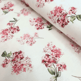 Panama Digital Fund Cotton - PIVOINES BLEUES - coupe minimum ou multiples de 25 x 280 cm
