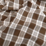 Tessuto Misto Cotone H 300 cm - QUADRO SCOZZESE CIOCCOLATO