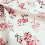 Panama Digital Fund Cotton - PIVOINES BLEUES - coupe minimum ou multiples de 25 x 280 cm