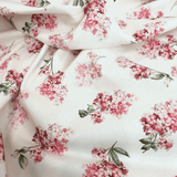 Panama Digital Fund Cotton - PIVOINES BLEUES - coupe minimum ou multiples de 25 x 280 cm
