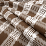 Tessuto Misto Cotone H 300 cm - QUADRO SCOZZESE CIOCCOLATO