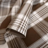 Tessuto Misto Cotone H 300 cm - QUADRO SCOZZESE CIOCCOLATO