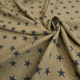 Felpa Garzata/French Terry H 150 cm - VERDE ARMY/STELLE BLU