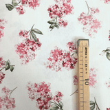 Panama Digital Fund Cotton - PIVOINES BLEUES - coupe minimum ou multiples de 25 x 280 cm
