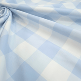 Tessuto Misto Cotone H 300 cm - QUADRO AZZURRO PASTELLO