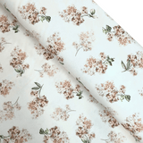 Panama Digital Fund Cotton - PIVOINES BLEUES - coupe minimum ou multiples de 25 x 280 cm
