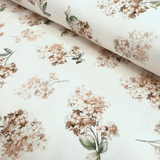 Panama Digital Fund Cotton - PIVOINES BLEUES - coupe minimum ou multiples de 25 x 280 cm