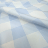 Tessuto Misto Cotone H 300 cm - QUADRO AZZURRO PASTELLO