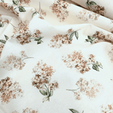 Panama Digital Fund Cotton - PIVOINES BLEUES - coupe minimum ou multiples de 25 x 280 cm