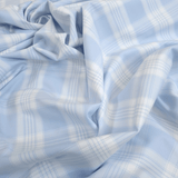 Tessuto Misto Cotone H 300 cm - QUADRO SCOZZESE AZZURRO PASTELLO