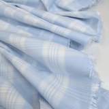 Tessuto Misto Cotone H 300 cm - QUADRO SCOZZESE AZZURRO PASTELLO