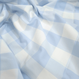 Tessuto Misto Cotone H 300 cm - QUADRO AZZURRO PASTELLO