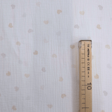 Mousseline imprimée - PLUMES/TERRE CUITE H 140 cm