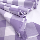 Tessuto Misto Cotone H 300 cm - QUADRO LILLA