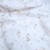 Mussola di Cotone Doppia Garza H 140 cm - PAPERELLE/LATTE
